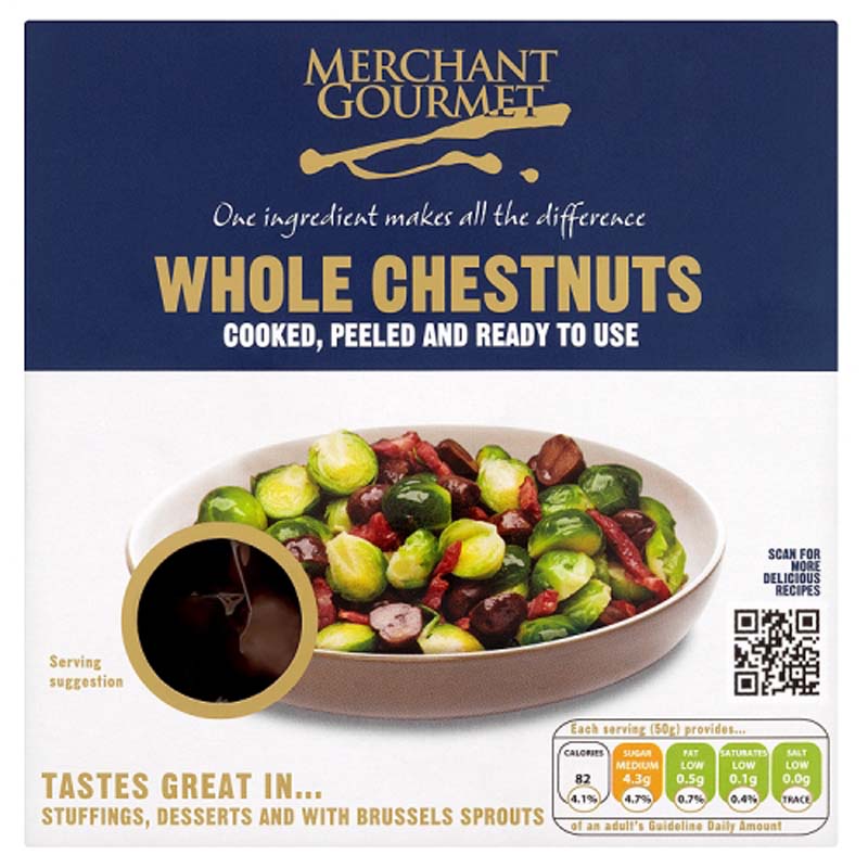 Whole Chestnuts  (vac pack tray) 1x180g